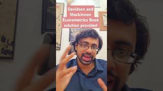 Davidson and Mackinnon Econometrics Book solution provided econometrics solutions Davidson [upl. by Nnaerb68]