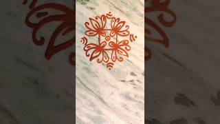 Simple rangoli design🌺🏵️ kolam muggu art diy ytshorts shorts [upl. by Nuahsel938]