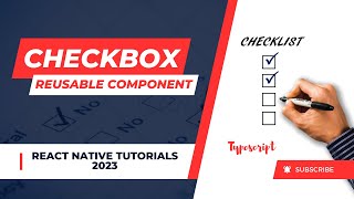 checkbox reusable component  react native  react native tutorial 2023  typescript [upl. by Carleton332]