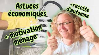 Astuces économiques récup motivation ménage recette cuisine automne cuisine budget vlog defi [upl. by Surat]