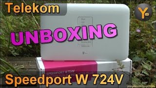 UnboxingFirst Look Telekom Speedport W724V  Gigabit WLAN DSL Router  DECT  USB 20 [upl. by Gnort]