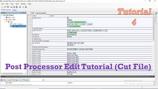 Delcam post processor Edit Tutorial and post processor Write Program [upl. by Attenauqa]