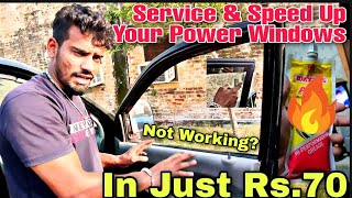 Power Window Slow Up amp Down Problem 🙄 Power Window Servicing amp Greasing Guide In Hindi [upl. by Ylagam]