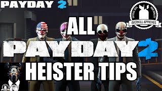 PAYDAY 2 All Heister Tips Ingame [upl. by Orips898]