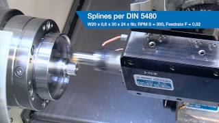 LinA Live Tool Lathe Broach Video [upl. by Haras]