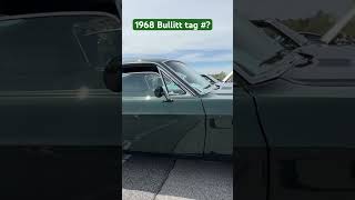 1968 Bullitt Mustang tag number [upl. by Auhsuj]