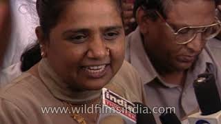 Lalu Prasad Yadav and Mayawati outside the Parliament 1998 [upl. by Eneleahcim]