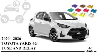 Toyota Yaris 2020  2026 fuse box diagram and relay with description [upl. by Ediva]