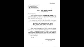 CEASE AND DESIST NOTICE TO MR MANULITO RETES OROPESA in Brgy 105 Caloocan City [upl. by Ynaffets]