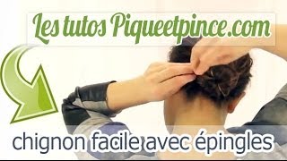 Comment faire un chignon avec des épingles [upl. by Hasin]