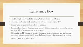 Remittance and its impact on Nepalese Economy [upl. by Nylasej694]