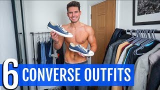 HOW TO STYLE CONVERSE  6 Easy amp Simple Outfits  Mens Fashion [upl. by Carolann]