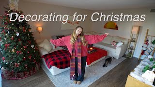 decorating my ENTIRE apartment for Christmas [upl. by Knick]