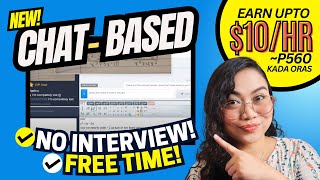 FREE TIME EARN 10HR P560  NO INTERVIEW amp CHATBASED Online Job  P26000 GIVEAWAY Join Now [upl. by Sears604]