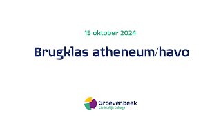 Informatiesessie Brugklas AtheneumHavo  12 oktober 2024 [upl. by Atiraj]