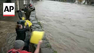 Floods hit parts of England and Wales after Storm Bert [upl. by Iveel]