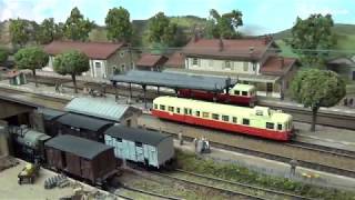 Modélisme  la gare de Cluny échelle HO  vidéo 261 HD [upl. by Elakram]