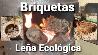 Briquetas leña ecológica casera [upl. by Lenni]