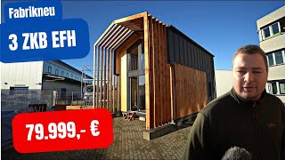 Deutschlands billigstes XXL Tinyhouse 2023 Nur 79999 €3ZKB 70m² 2 Etagen Gästebad Fenster Türen [upl. by Nahseez561]