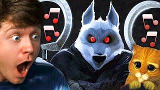 DEATH WOLF vs PUSS IN BOOTS the SONG Reaction [upl. by Eidnarb]