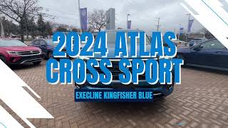 2024 Atlas Cross Sport Execline Kingfisher Blue Walkaround  PVW [upl. by Kamillah946]