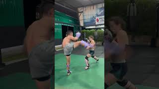 Sparring 44 kg Female Hungarian Muay Thai Champion [upl. by Hakeem]