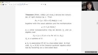 Susanne Pumpluen Nonassociative algebras obtained from skew polynomials and their applications [upl. by Renee700]