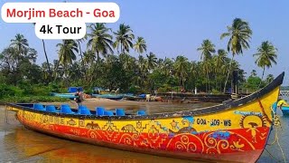 Russians favorite Morjim Beach  Goa  4k Virtual Tour  Goa Tourist places [upl. by Canica936]