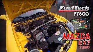 Mazda RX7 do Anderson Dick Turbo com Motor Rotativo e Injeção FuelTech FT600 [upl. by Warfore]