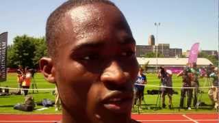 Jamaican Olympic 110m hurdler Hansle Parchment talks to Birmingham 2012 [upl. by Elohcim]