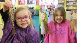 Sisters Donate 16 Inches of Hair  Crazy8Family [upl. by Jesse]