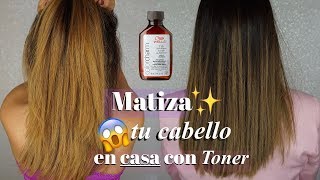 TONER PARA ELIMINAR CABELLO NARANJA · MATIZA EL CABELLO EN CASA · WELLA T18 [upl. by Henrieta]