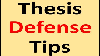 Thesis Defense Tips  Tips in Thesis Defense [upl. by Kinata]