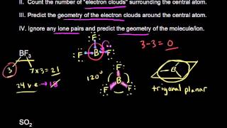 VSEPR for 3 electron clouds  AP Chemistry  Khan Academy [upl. by Quickman]