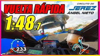 Vuelta Rápida Circuito de JEREZ ⏱️1487✅ Yamaha R1 de serie 🏁 [upl. by Aneda]