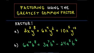 ❖ Factoring Using the Great Common Factor GCF  Example 1 ❖ [upl. by Tristis247]