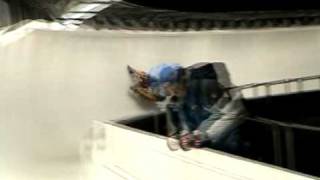 Doubles Luge Crash at the Whistler Sliding Center [upl. by Aelam926]