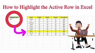 How to Highlight the Active Row in Excel [upl. by Niabi691]