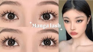 Manga Lash Tutorial  How to DIY manga lashes [upl. by Hitt]