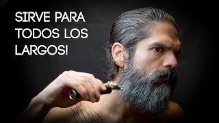 Cómo cortar la barba para que se vea más tupida  SIN AFECTAR EL LARGO [upl. by Qahsi]