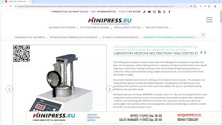 Minipressru Laboratory medicine melting point analyzer RD01 [upl. by Vicki897]