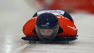 FIBT  Womens Skeleton World Cup 20132014  Calgary Heat 2 [upl. by Retsbew372]