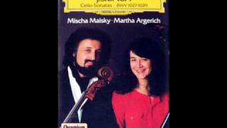 Argerich  Maisky Cello Sonata in G BWV 1027  Andante Bach  DG 1985 [upl. by Larkin210]