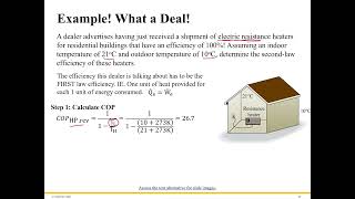 Example Calculating 2nd Law Efficiency for a Heating System [upl. by Pich]