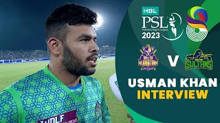 Usman Khan Interview  Quetta Gladiators vs Multan Sultans  Match 28  HBL PSL 8  MI2T [upl. by Orlando]