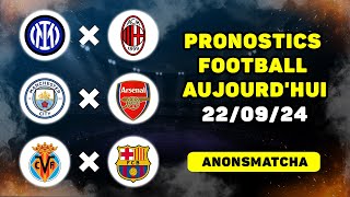 Pronostics et paris sur le foot aujourdhui Inter  Milan Manchester City  Arsenal [upl. by Ondine999]