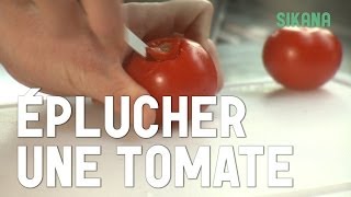 Eplucher Une Tomate  Cuisiner des légumes [upl. by Ralfston]