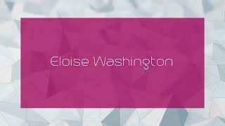 Eloise Washington  appearance [upl. by Stoeber426]