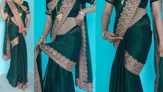 Bollywood style saree draping tutorial  step by step new style saree draping perfectly [upl. by Clancy]