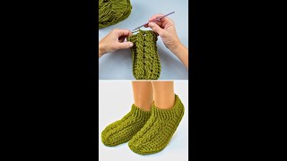 Easy crochet slippers Step by step tutorial Miarti🧶 [upl. by Annissa864]